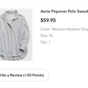 Aerie Light Gray Knit Sweater